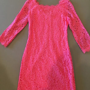 Coral sz 6 Diane von Furstenberg lace dress